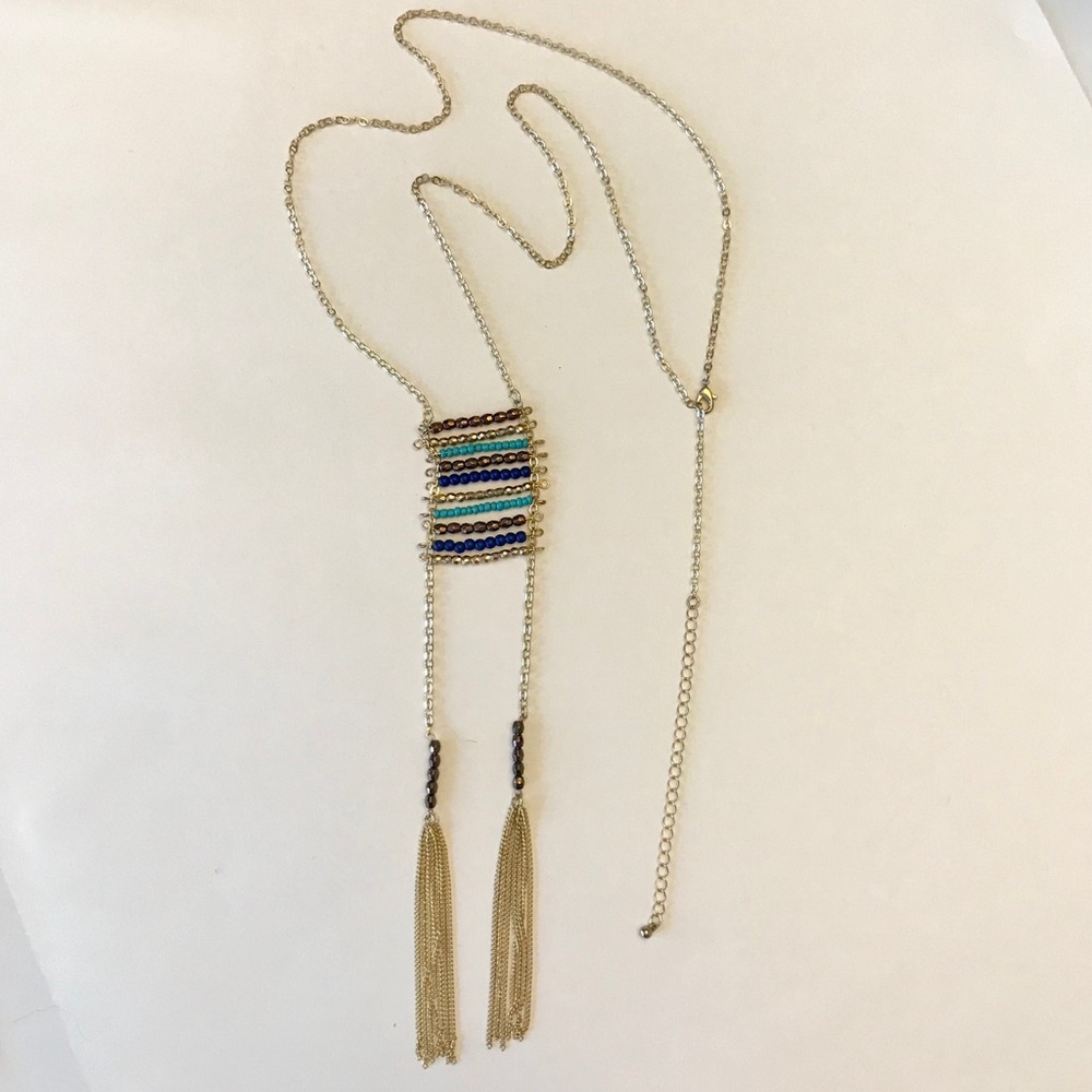 Long Bead Design Necklace